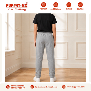 Puppetnx Pantalón de chándal escolar para niños, ropa deportiva formal, cintura alta, anti-bolitas, anti-arrugas, de secado rápido, corte ajustado - Product Image 3