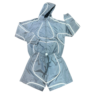 Conjunto de Chaqueta Cortavientos y Pantalones Cortos Deportivos para Hombre, Personalizable con Logotipo, Ligero, de Secado Rápido y Resistente al Agua, Superventas - Product Image 3