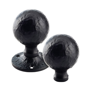 Rustic <b>Matte</b> <b>Black</b> Octagonal Rose Mortice <b>Door</b> <b>Knob</b> Traditional Cast Iron Hardware Pull For Exterior Interior <b>Door</b> On Wholesale - Product Image 6