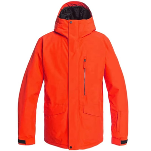 <b>Men's</b> Orange Breathable Cotton Bomber <b>Jacket</b> <b>Waterproof</b> <b>Winter</b> Coat with Zipper Closure High Street Style - Product Image 3