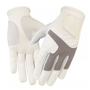 Guantes de golf de piel de oveja, transpirables, blancos, antideslizantes, para mano derecha, unisex, para deportes al aire libre - Product Image 1