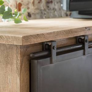 Mueble para TV Vandana Cresta Elara en madera de mango cepillada y metal negro, 150 cm - Product Image 3