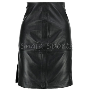 Jupe en cuir épaisse de haute qualité pour femme, fabriquée dans les meilleurs matériaux, style décontracté, idéale pour l'hiver. - Product Image 5