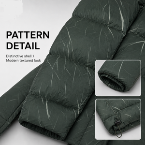 Veste d'hiver rembourrée en duvet à capuche pour homme, épaisse, décontractée, avec fermeture éclair, marque personnalisée, OEM ODM, directement de l'usine - Product Image 6