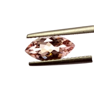 Piedras sueltas naturales facetadas de Color melocotón Rosa morganita corte Marquesa piedras preciosas para joyería piedras naturales preciosas de gran tamaño OEM - Product Image 1