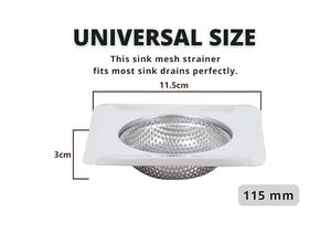 Panier de vidange carré en acier inoxydable pour évier de cuisine, robuste, durable et résistant à la déformation - Product Image 2