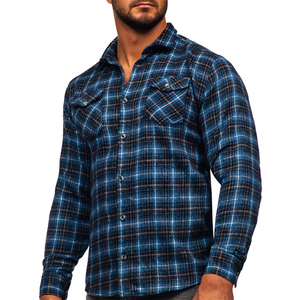 Camisas de Franela a Cuadros para Hombre, Estilo Nuevo, de Alta Calidad, Manga Larga, Corte Regular, Diseño Personalizado, Estampado Informal, 100% Algodón - Product Image 6