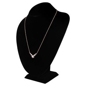 Collier pendentif cerf-volant triple halo en or rose 14 carats de luxe avec chaîne fine, bijoux délicats pour femme, cadeau d'anniversaire ou de mariage - Product Image 3