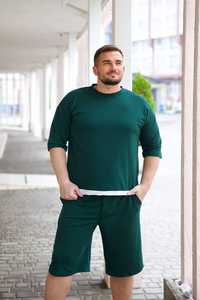 Conjunto Deportivo Unisex Verde Oscuro, Pantalón Largo con Bolsillos Laterales, Cintura Elástica, Estilo Casual Ajustado, Transpirable, de Algodón y Spandex para Otoño - Product Image 1