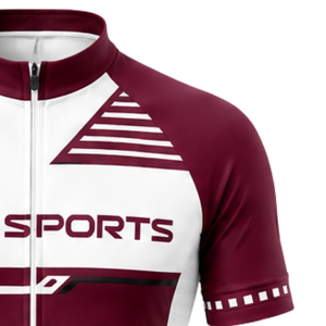 Ensemble maillot et short de cyclisme blanc bordeaux, manches courtes, fermeture éclair intégrale, séchage rapide, rembourré, uniforme de course cycliste, vêtements de sport performants - Product Image 6