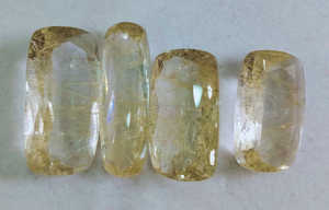 Vente en gros de pierre de quartz rutile 100% naturel doré Cabochon en vrac bijoux en forme de mélange de pierres précieuses de qualité fabriquées à la main - Product Image 2