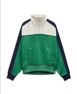 Sweat-shirt oversize à col montant et fermeture éclair quart de tour en polaire pour femme – Style streetwear tendance au quotidien - Product Image 3