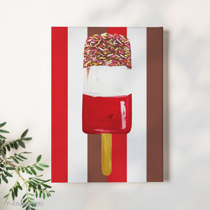 Tableau mural en toile sur le thème de la cuisine, affiche illustrant des glaces, décoration murale moderne sur le thème des desserts pour la maison - Product Image 1