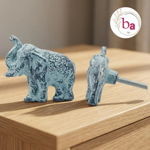 Ba Elephant Shape Cast Iron Modern Durable Drawer Pull Handle for Bedroom Warehouse Dresser <b>Cabinet</b> Furniture Hardware - Product Image 1