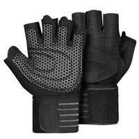 Gants de musculation unisexes SAAR INDUSTRIES de qualité supérieure, à demi-doigts, en cuir de vachette, avec fermeture auto-agrippante et support de poignet – Meilleures ventes