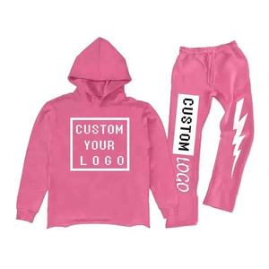 OEM Ensemble sweat à capuche à sublimation 100% coton vierge de haute qualité Ensemble unisexe de pantalons de survêtement lourds personnalisés Ensemble sweats à capuche et pantalons de survêtement - Product Image 3