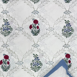 Soft Premium Grade Floral Jaipuri Indian Pigment Printed 100% Cotton Bedsheet <b>Set</b> Breathable 200TC <b>King</b> <b>Size</b> Hotel Eco-Friendly - Product Image 3