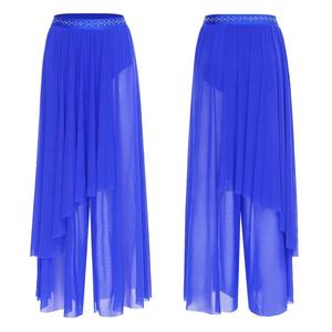 กางเกงตาข่ายสำหรับเต้นรำสำหรับผู้หญิง กางเกงเต้นรำทรงหลวม ชุดเต้นรำร่วมสมัยสำหรับการแสดง กระโปรงเต้นรำ เครื่องแต่งกายสมัยใหม่ - Product Image 2