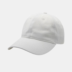 <b>Black</b> Twill Cotton <b>Baseball</b> <b>Cap</b> with White Logo Embroidery Front Panel Adjustable Fit Unisex Casual Style Sports 6-Panel Hat - Product Image 3