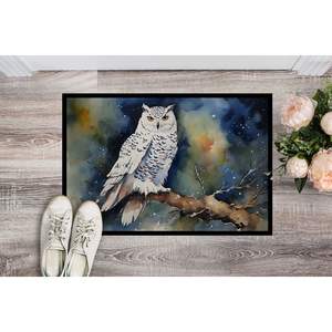Snowy Owl Non-Slip <b>Indoor</b>/Outdoor Doormat Washable Low Pile 24H X 36W Front <b>Door</b> <b>Mat</b> for Entryway - Product Image 2
