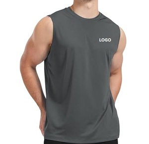 Débardeur Sport Homme Personnalisé en Coton Tricoté Uni 100% Coton Coupe Classique Écologique Séchage Rapide Respirant Anti-UV Col Rond - Product Image 6