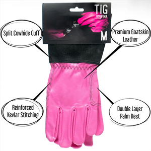Gants de sécurité robustes en cuir de chèvre et de vache pleine fleur, soudés TIG, pour la lutte contre les incendies et la protection des mains – Performance optimale - Product Image 3