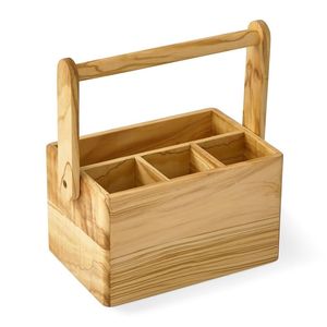 Portacubiertos de Madera Hecho a Mano, Cesta Organizadora Multiusos para Cocina con Diseño Moderno y Soporte Ajustable para Cucharas - Product Image 3