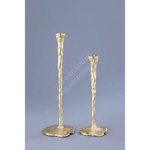 Ensemble de 2 porte-bougies en aluminium faits à la main, design moderne, pour décorations de Noël et de Pâques - Product Image 1