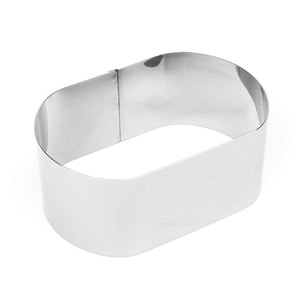 Stainless Steel Oval <b>Cake</b> Ring <b>Mold</b> Adjustable Non-Stick Eco-Friendly Handmade Baking Mould for Fondant Mousse and Pastries - Product Image 1