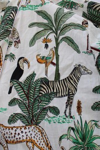 Bata Kimono de Algodón Suave con Estampado de Bloques y Dibujos Animados Naaz para Mujer, Camisón de Verano Hecho a Mano ODM con Cuello en V, Cintura Elástica y Largo hasta la Rodilla - Product Image 3