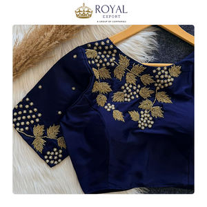 เสื้อผู้หญิงผ้าไหมมินโตริ ดีไซน์สวยทันสมัย ตกแต่งด้วยงานฝีมือเย็บปักถักร้อยอย่างประณีต เหมาะสำหรับงานปาร์ตี้และงานแต่งงาน - Product Image 3