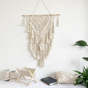 Moderno Atrapasueños de Algodón Tejido Popular del Norte de Europa, Colgante Decorativo Ecológico para el Hogar con Diseño de Estrella y Luna - Product Image 4