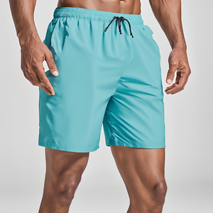 Shorts pour hommes à couleur unie, séchage rapide, avec cordon de serrage, taille mi-haute, en tissu Oxford, style décontracté, avec poches, en vert, orange, marine, rose, bleu - Product Image 3