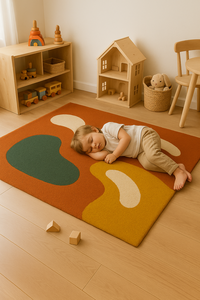 Handloom Wool and Viscose Area Rug Modern Color unique design Carpet for Living Room Bedroom Home <b>Decor</b> New Year <b>Valentine</b> Gift - Product Image 3