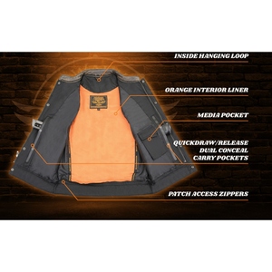 Chaleco de Motocicleta Personalizado Unisex Vintage de Cuero Genuino Desgastado, Chaleco de Motociclista con Cuello Alto, Impermeable, Transpirable e Inteligente - Product Image 5