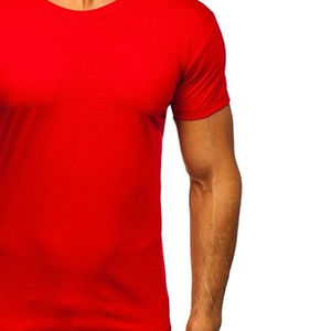 T-shirts unis pour hommes, vêtements d'été, manches courtes, coupe décontractée, col rond, pour hommes - Product Image 4