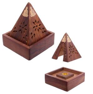 Brûleur à Bakhoor en bois artisanal écologique TIMELESS CRAFT, porte-encens pour la fragrance et la décoration de la maison, utilisation intérieure/extérieure - Product Image 3