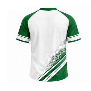 Ensemble de maillots de baseball d'équipe blanc et vert sublimé à manches courtes avec pantalon pour hommes adultes toutes saisons anti-humidité - Product Image 5