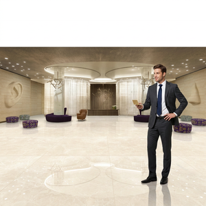 Travertino 1000x1000mm Collection Aramani 100x100 cm Carrelages de sol vitrifiés en porcelaine du Vietnam émaillée mate brillante de super luxe - Product Image 3