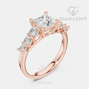 Bague de mariage en or blanc 14 carats avec diamant de laboratoire de 1,02 carat taille princesse, certifiée IGI, bijou raffiné, cadeau idéal pour fiançailles, mariage ou anniversaire - Product Image 4