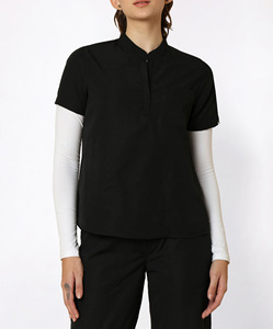 Hospital Uniforms Medical Scrubs <b>Nurse</b> Short Sleeve Woven Scrub Suit / Unisex Customized Color Stretchy Summer Spandex Set - Product Image 1