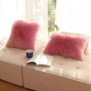Coussin moelleux et duveteux de luxe, coussin en fourrure douce et moelleuse, coussin de lit chaud pour canapé, chambre à coucher, décoration de la maison, vente en gros - Product Image 1