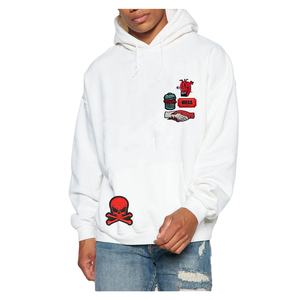 Parche completo y trabajo bordado Parches de lana y Jersey Sudadera con capucha de hockey para hombre Vintage Lacer Pullover - Product Image 1