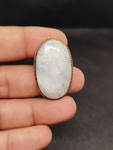 มูนสโตนทองเหลืองแบบร่องใหม่ล่าสุด คริสตัลสุดวิเศษสำหรับการบำบัด หินพลอยหลวมสำหรับเครื่องประดับ จี้แฟชั่น และเครื่องราง - Product Image 4