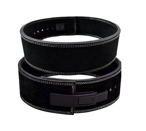 Adjustable Leather Weightlifting <b>Belt</b> With Buckle Closure <b>Red</b> Waist Support For Strength Training Gym Unisex Breathable Heavy. - Product Image 4
