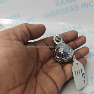 Decorative Hanging Brass Bell Silver Finish Metal Bell for <b>Home</b> Decor Door Wall Ornament Meditation Yoga Gift Item - Product Image 2