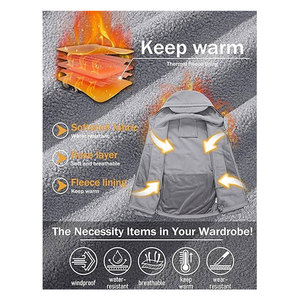 Chaqueta Softshell Impermeable de Alto Rendimiento para Hombre, Forrada de Forro Polar, Cortavientos para Esquí, Nieve, Invierno, Cálida para Exteriores - Product Image 4