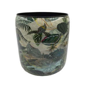 Vase à fleurs décoratif en métal noir de dernière génération, finition en poudre noire mate pour la décoration de la maison - Product Image 6