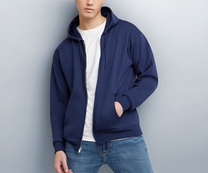 Sudadera con capucha de algodón con cremallera, sudadera informal de invierno para hombre, chaqueta de lana cómoda - Product Image 3