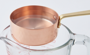 Elegantes tazas medidoras de cobre con asas de latón, resistentes al calor, juego de herramientas de medición de metal, ideales para la cocina y como elementos esenciales para la mesa. - Product Image 3